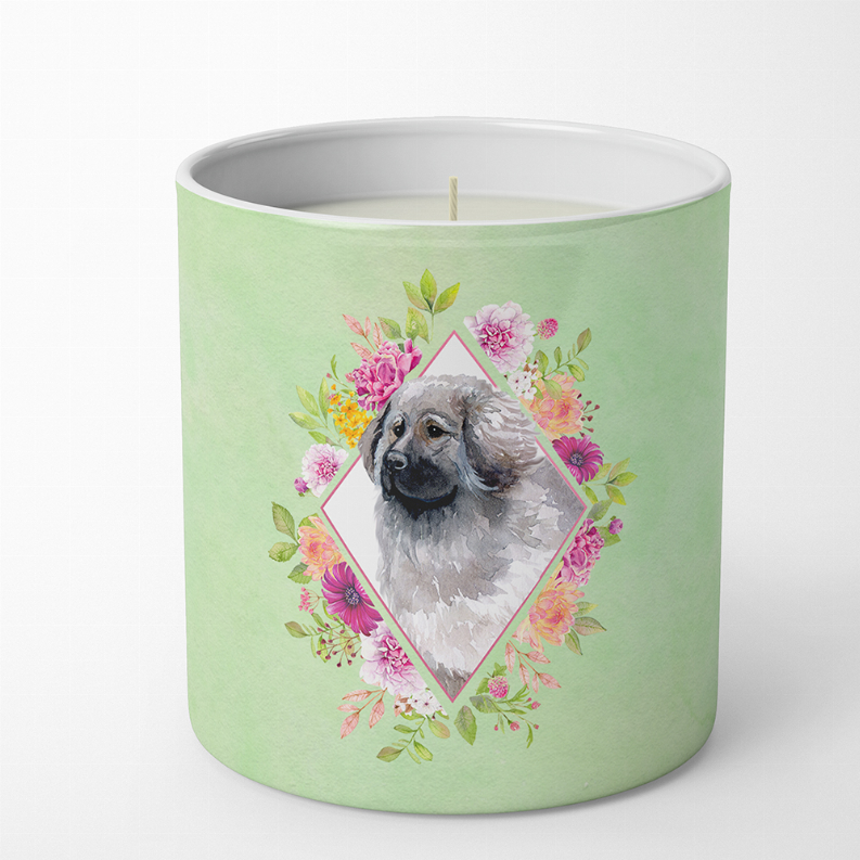 Dog 10 oz Flowers Decorative Soy Candle - CK4322CDL
