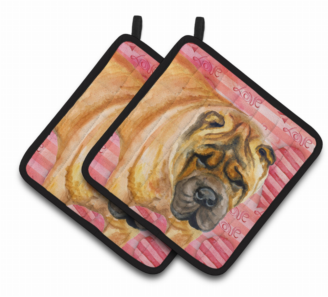 Dog Art Seasonal Pair of Pot Holders - BB9748PTHD