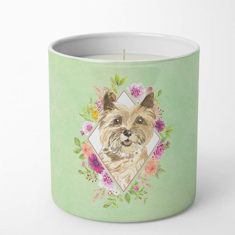 Dog 10 oz Flowers Decorative Soy Candle - CK4410CDL