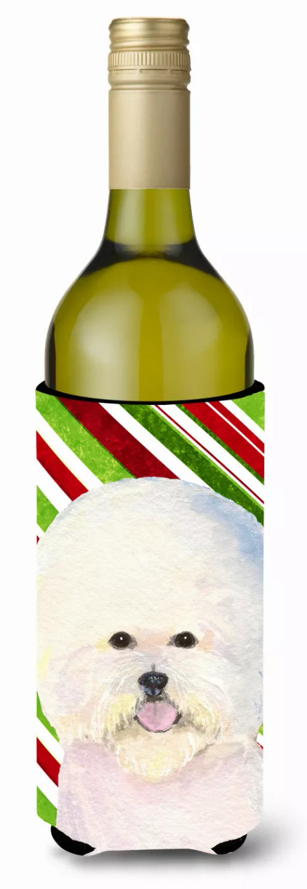 Candy Cane Christmas Design with Dog Wine Bottle Hugger - S000213B001695P033493V000