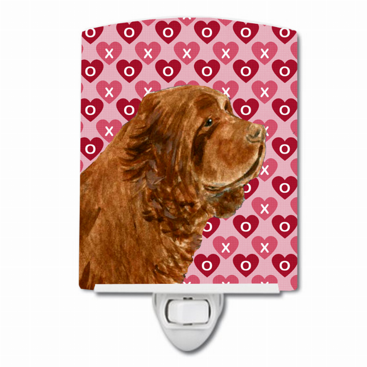 Hearts Love and Valentine's Day Dog Art Ceramic Night Light - SS4510CNL