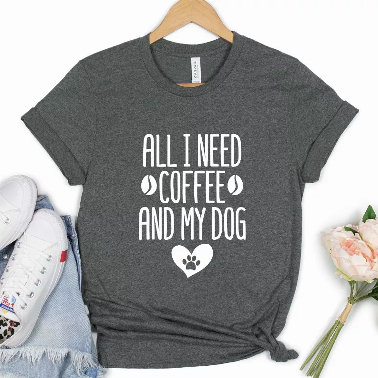 All I Need Coffee and My Dog Shirt - S001790B002255P000435V002