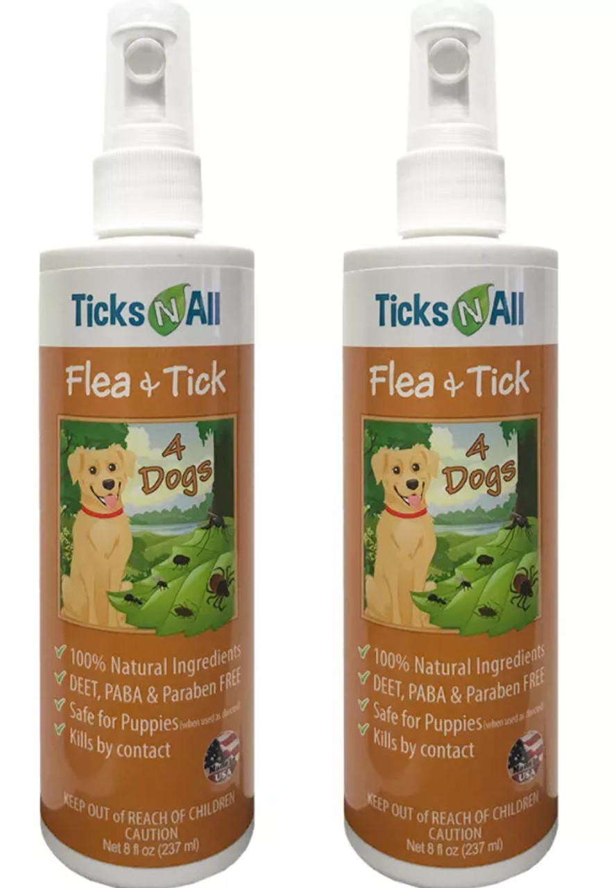 All Natural Flea & Tick 4 Dogs 8oz (2 pack)
