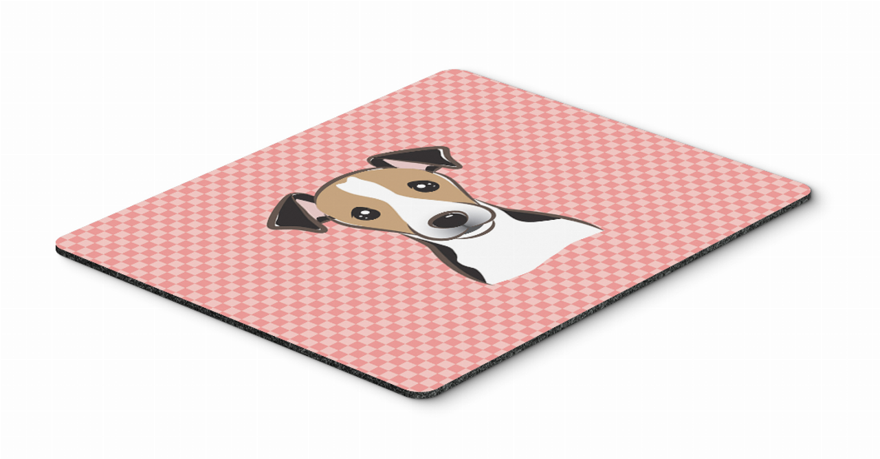 Checkerboard Design with Dog Mouse Pad, Hot Pad or Trivet - BB1261MP