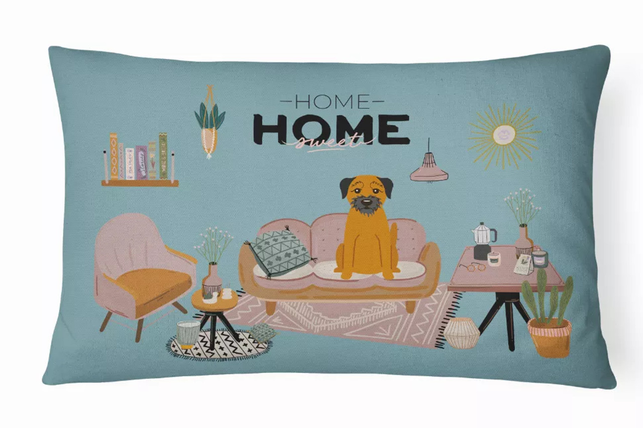 Sweet Home Dog Art Canvas Fabric Decorative Pillow - S000213B001695P020527V000