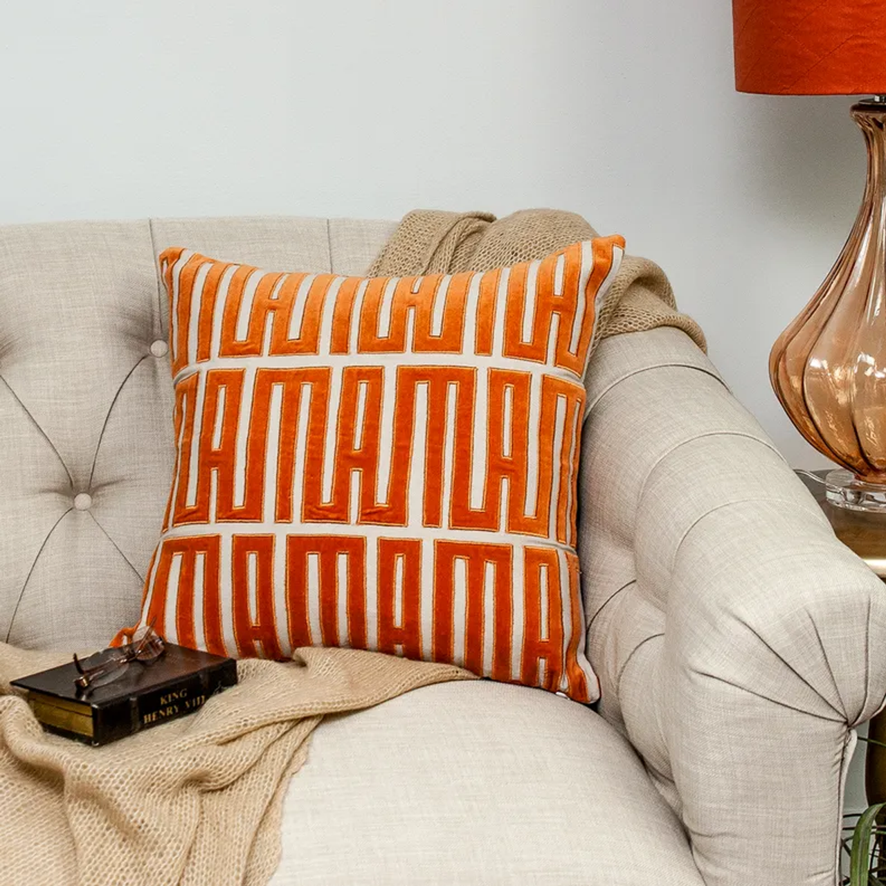 Parkland Collection Zenza Contemporary Orange Pillow Cover With Poly Insert