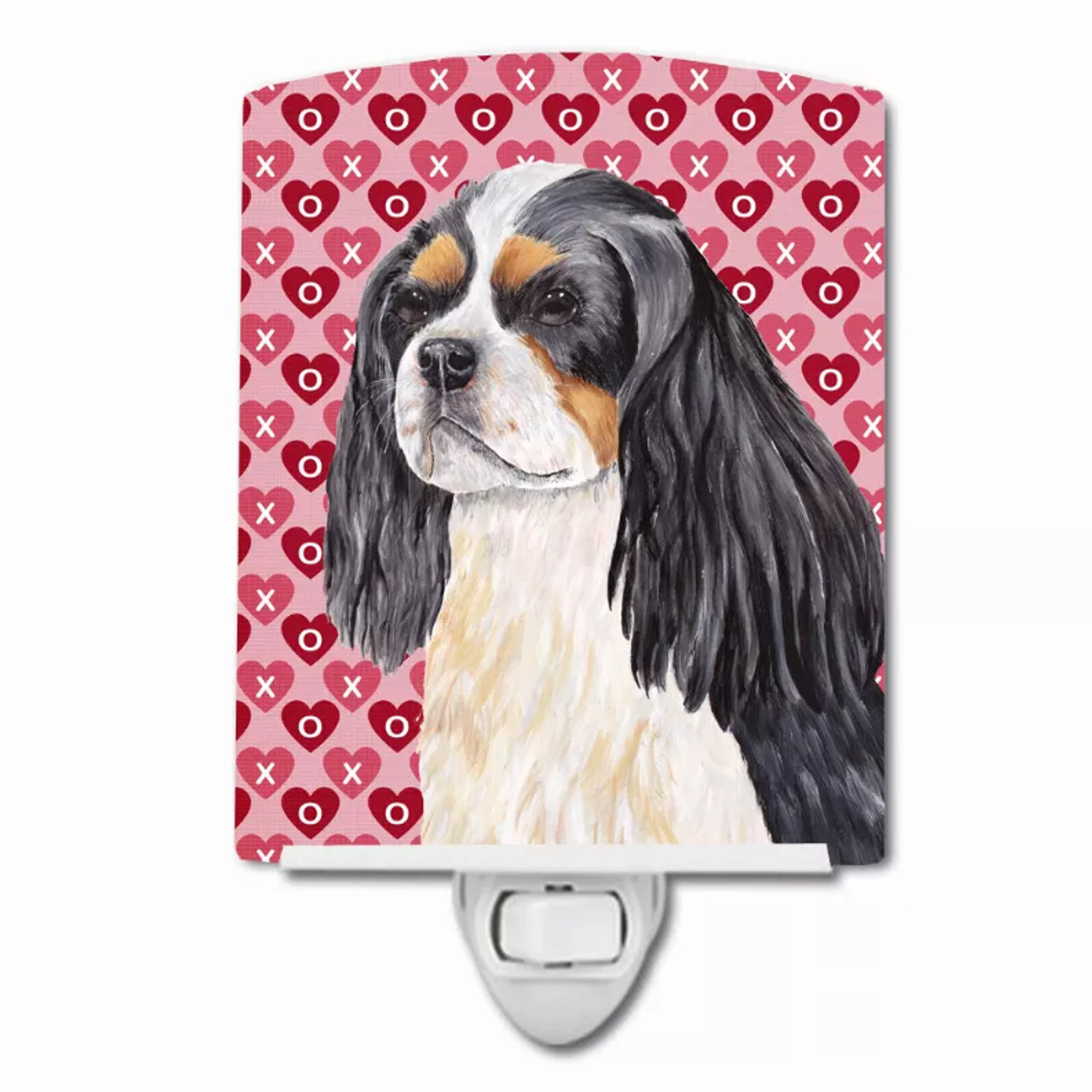Hearts Love and Valentine's Day Dog Art Ceramic Night Light - S000213B001695P103325V000