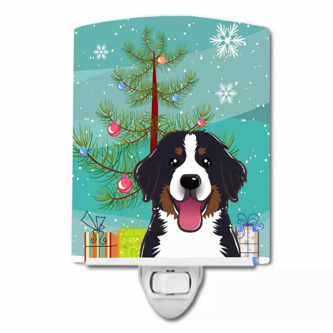 Christmas Tree and Dog Ceramic Night Light - S000213B001695P099064V000