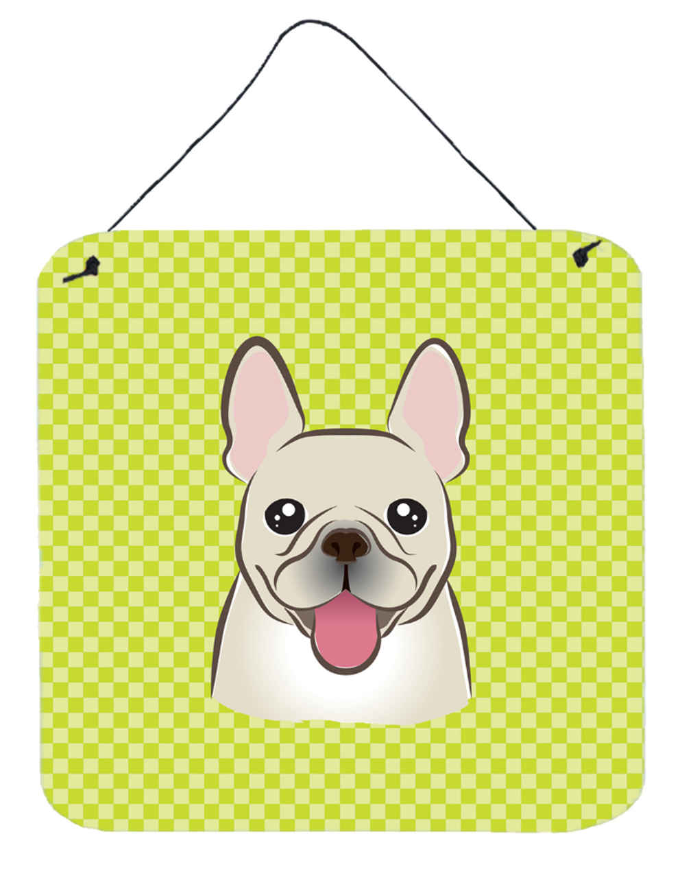 Checkerboard Design with Dog Wall or Door Hanging Prints - BB1300DS66