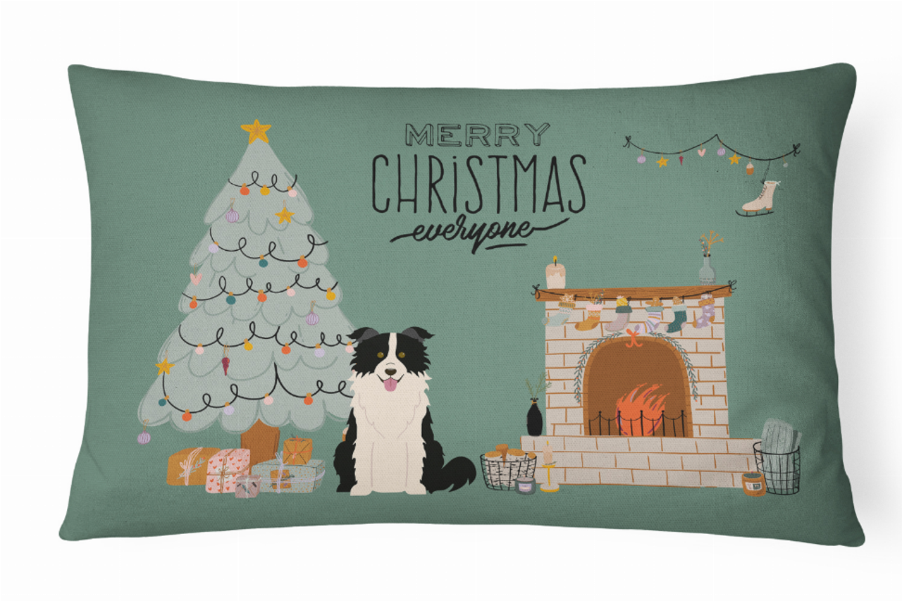Christmas Everyone Dog Art Canvas Fabric Decorative Pillow - S000213B001695P020350V028