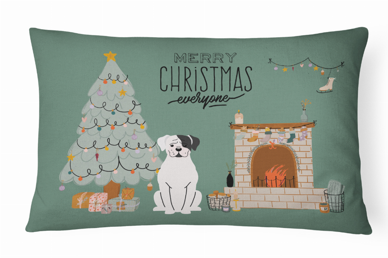 Christmas Dog Art Fabric Decorative Pillow - CK7677PW1216