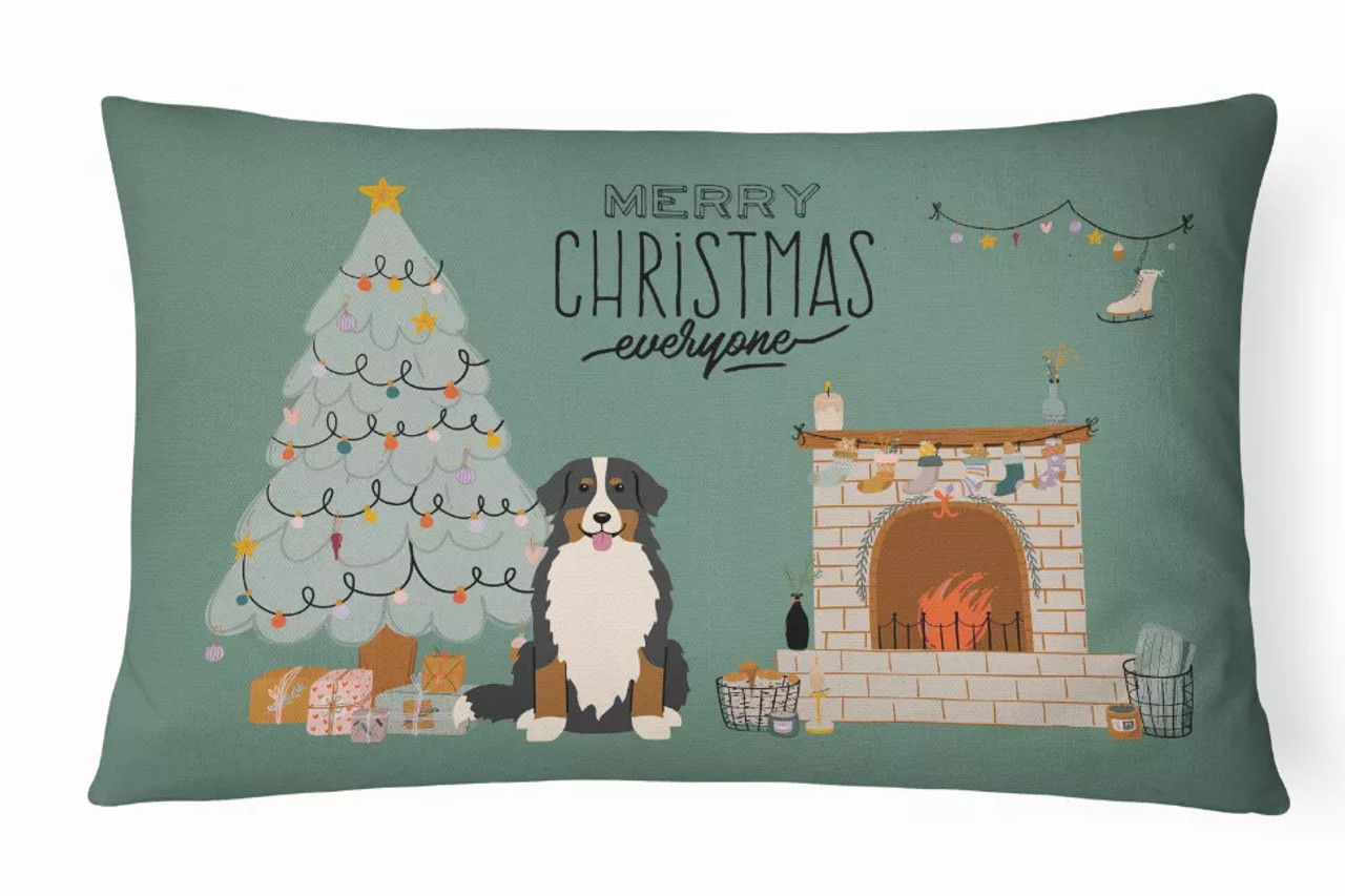 Christmas Everyone Dog Art Canvas Fabric Decorative Pillow - S000213B001695P020350V004