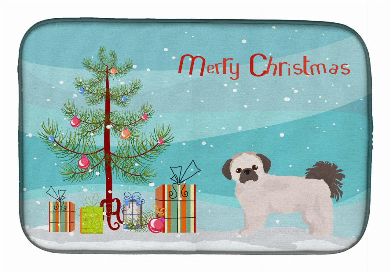 Dog Breed/Merry Christmas art Dish Drying Mat - S000213B001695P000552V000