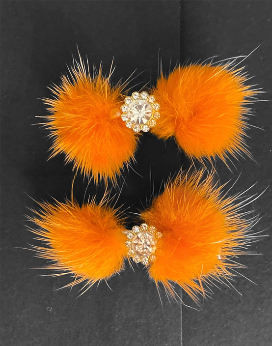 Snowflake Pom Pom Hair Barrettes - S002142B002493P000701V005