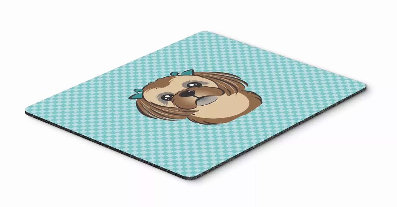Checkerboard Design with Dog Mouse Pad, Hot Pad or Trivet - S000213B001695P044192V000