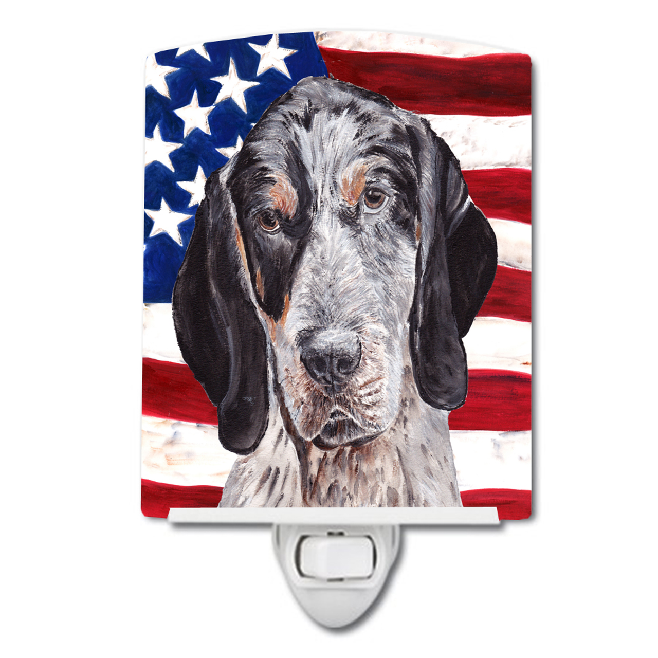 Dog with American Flag USA Ceramic Night Light - S000213B001695P103468V000