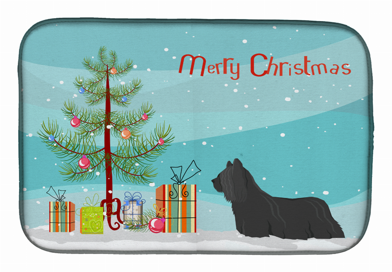 Dog Breed/Merry Christmas art Dish Drying Mat - S000213B001695P000486V000