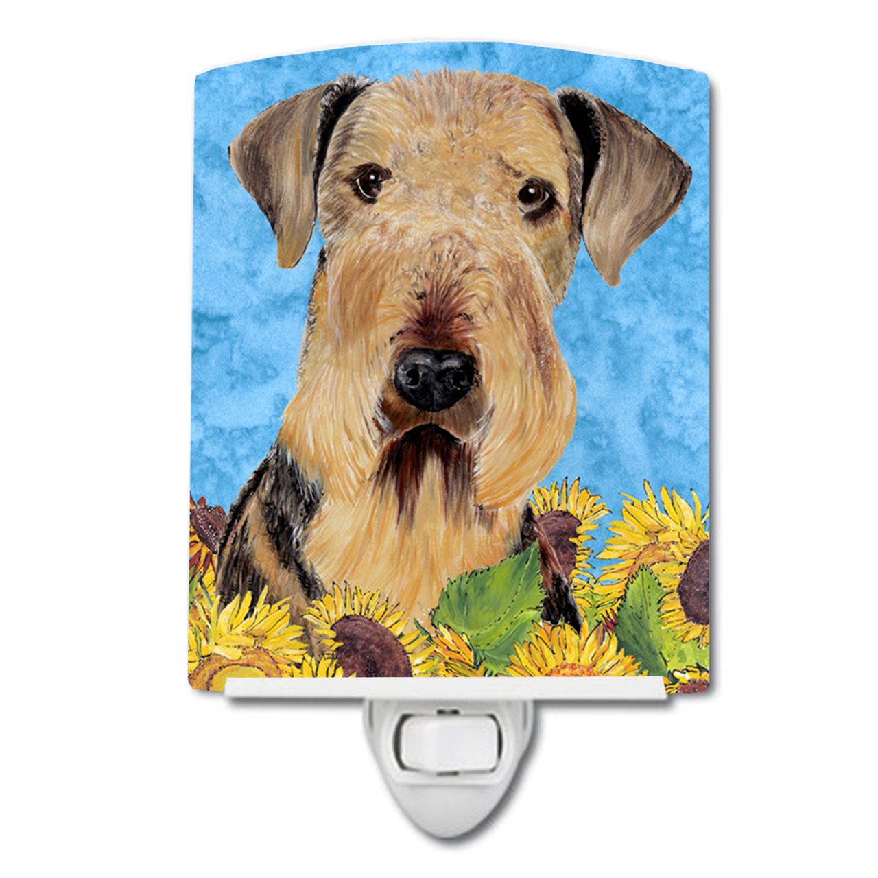 Dog In Summer Flowers Ceramic Night Light - S000213B001695P103177V000