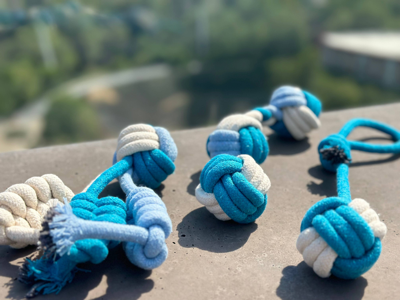 Handmade Eco-Friendly Rope Toys 4 Pc Set, Rope Chew Toys - CSCORD126
