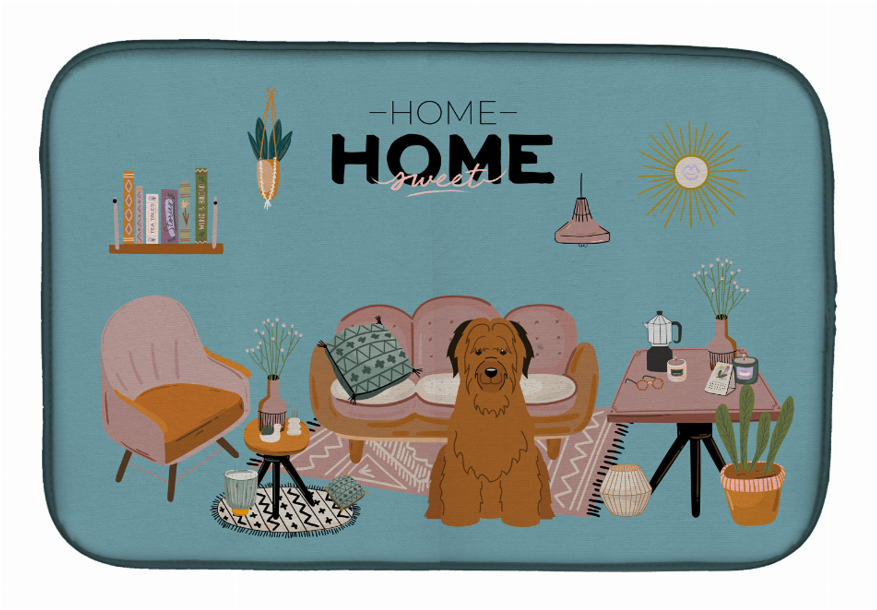 Dog in Sweet Home Dish Drying Mat - S000213B001695P020177V017