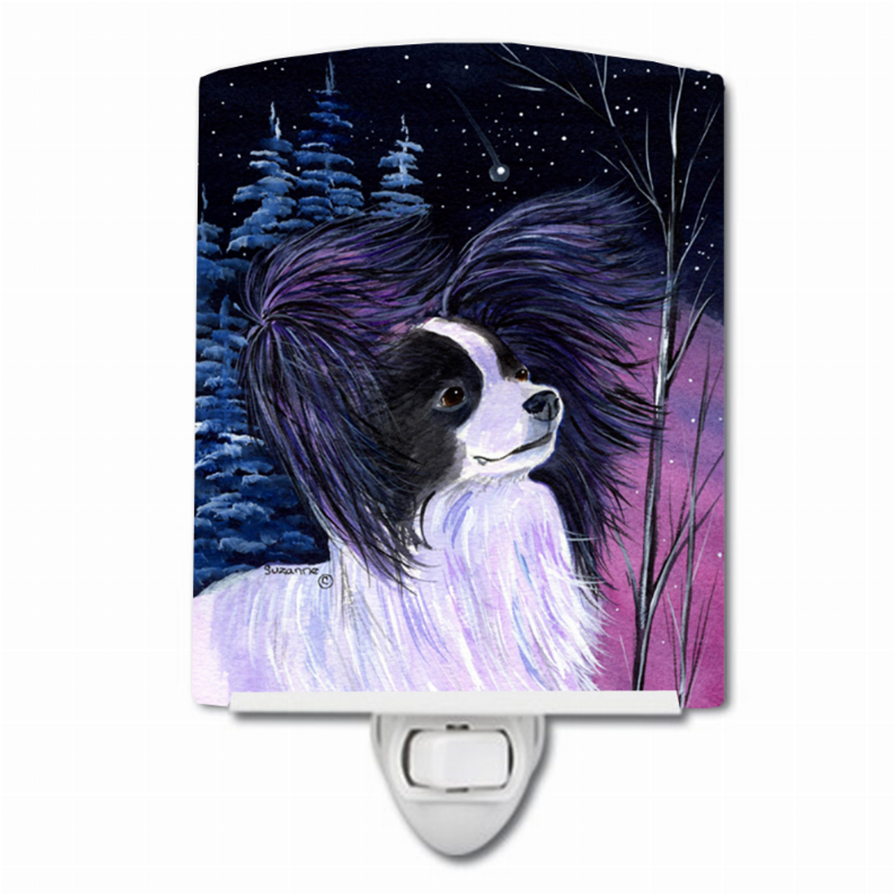 Starry Night Dog Art Ceramic Night Light - S000213B001695P103738V000
