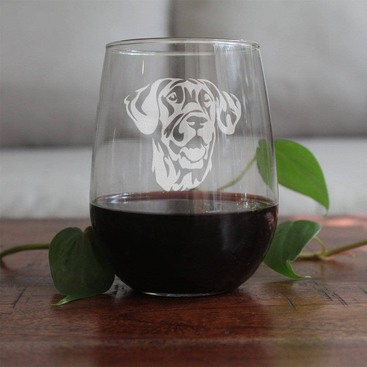 Great Dane Face Stemless Wine Glass - Great Dane Gifts