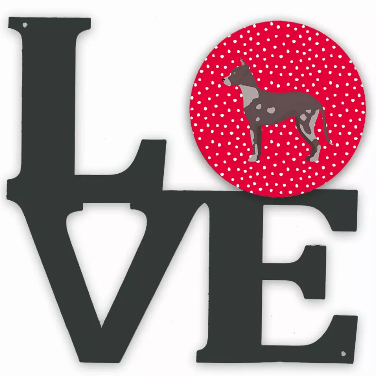 Dog Metal Wall Artwork LOVE - S000213B001695P013482V000