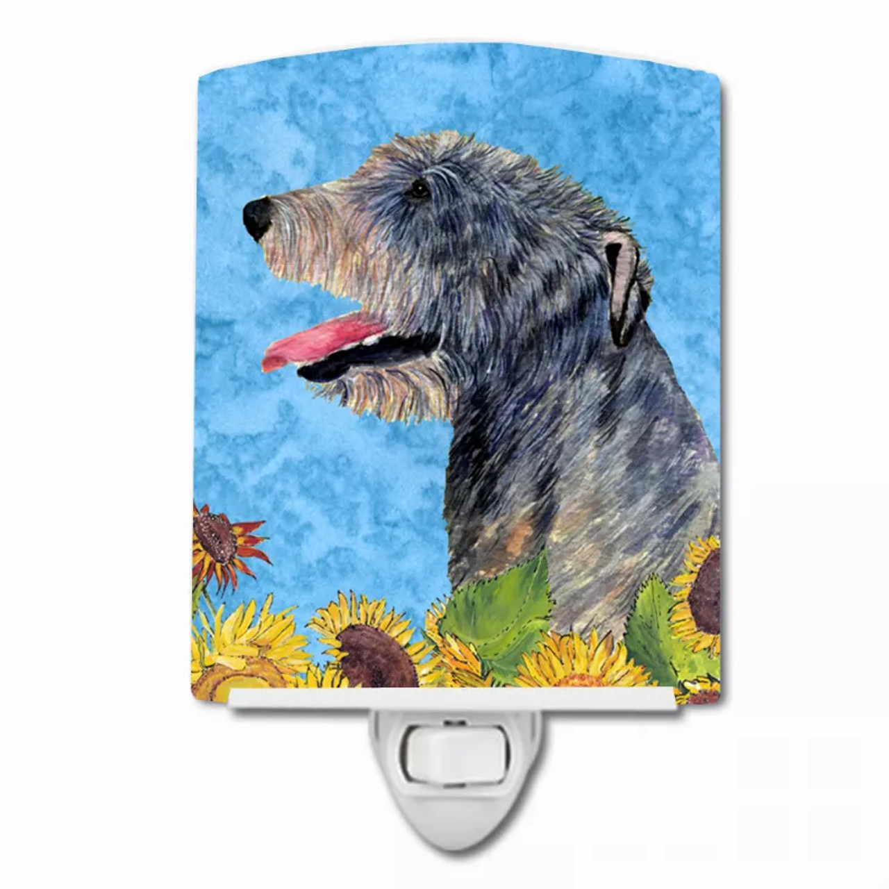 Dog in Summer Flowers Ceramic Night Light - S000213B001695P104654V000