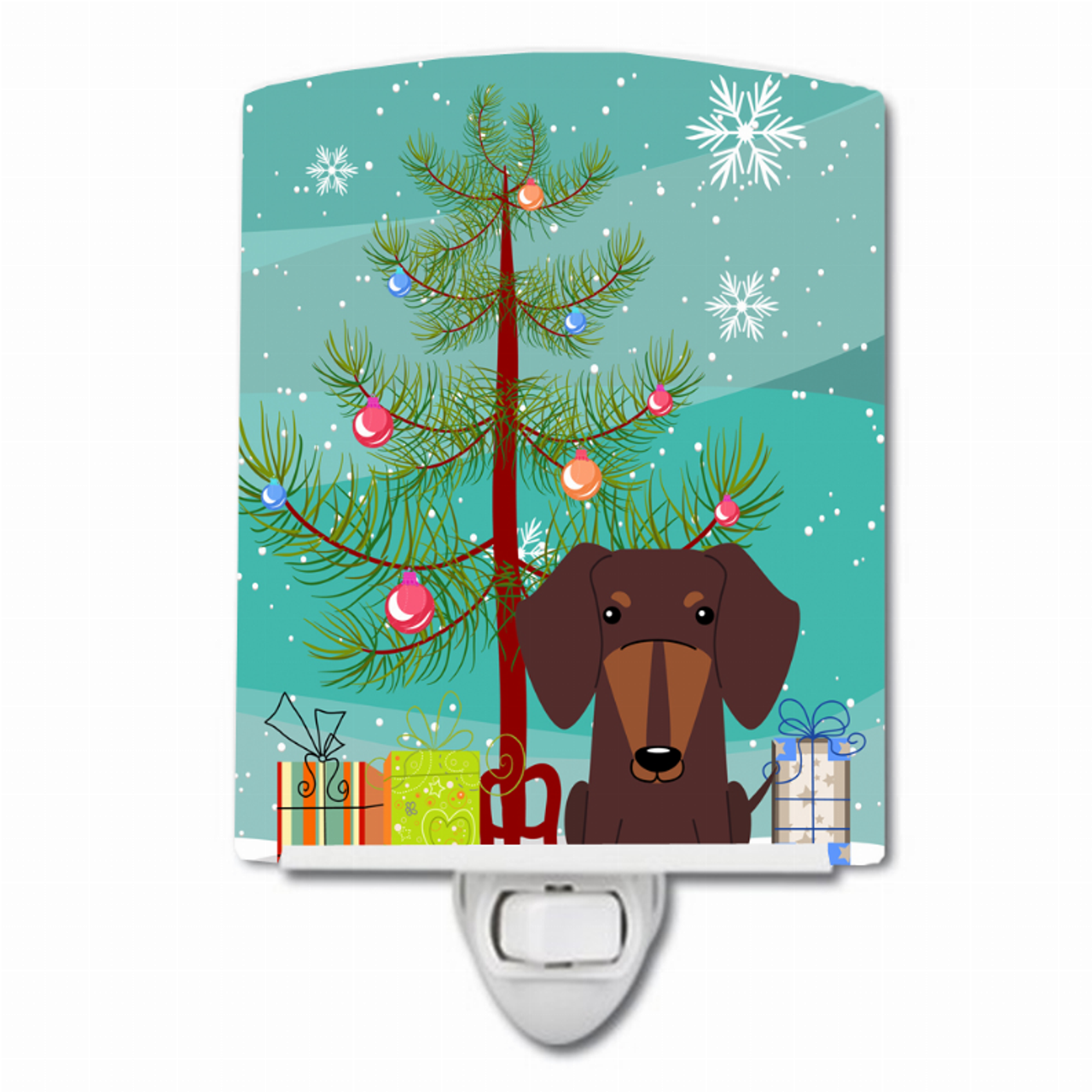 Christmas Tree and Dog Ceramic Night Light - BB4256CNL