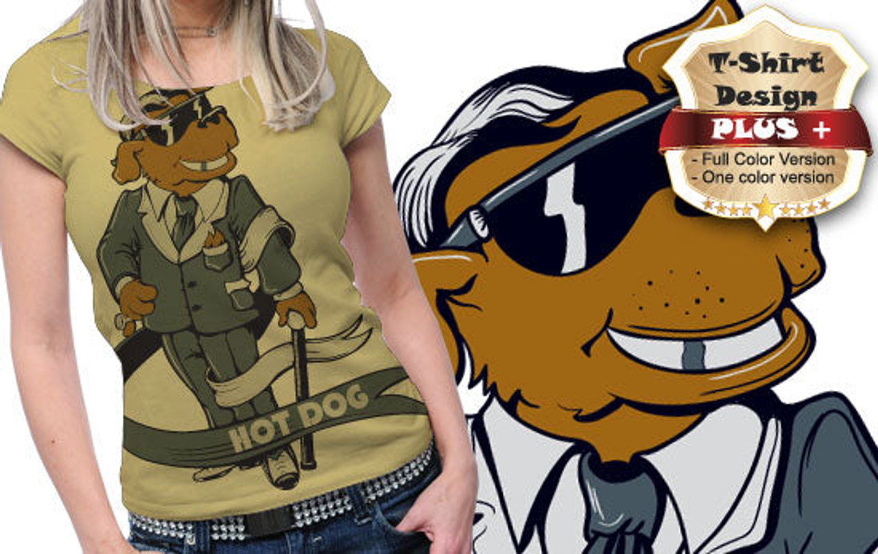 Olive/Hot Dog EPS Premium T-Shirt - S001773B002232P003064V000