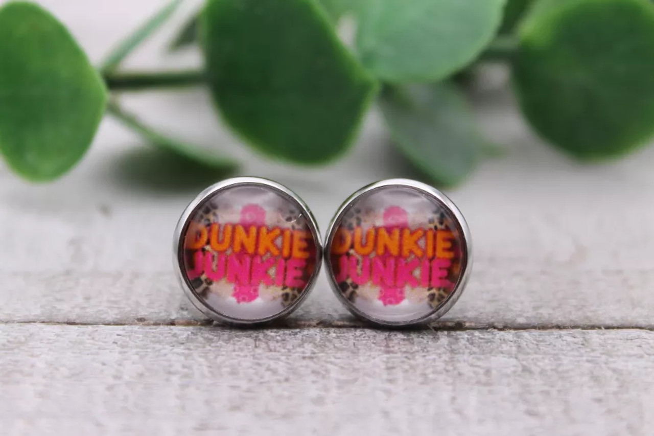 Dunkie Junkie | Glass Stud Earrings | Hypoallergenic Dunkie Junkie | Glass Stud Earrings | Hypoallergenic