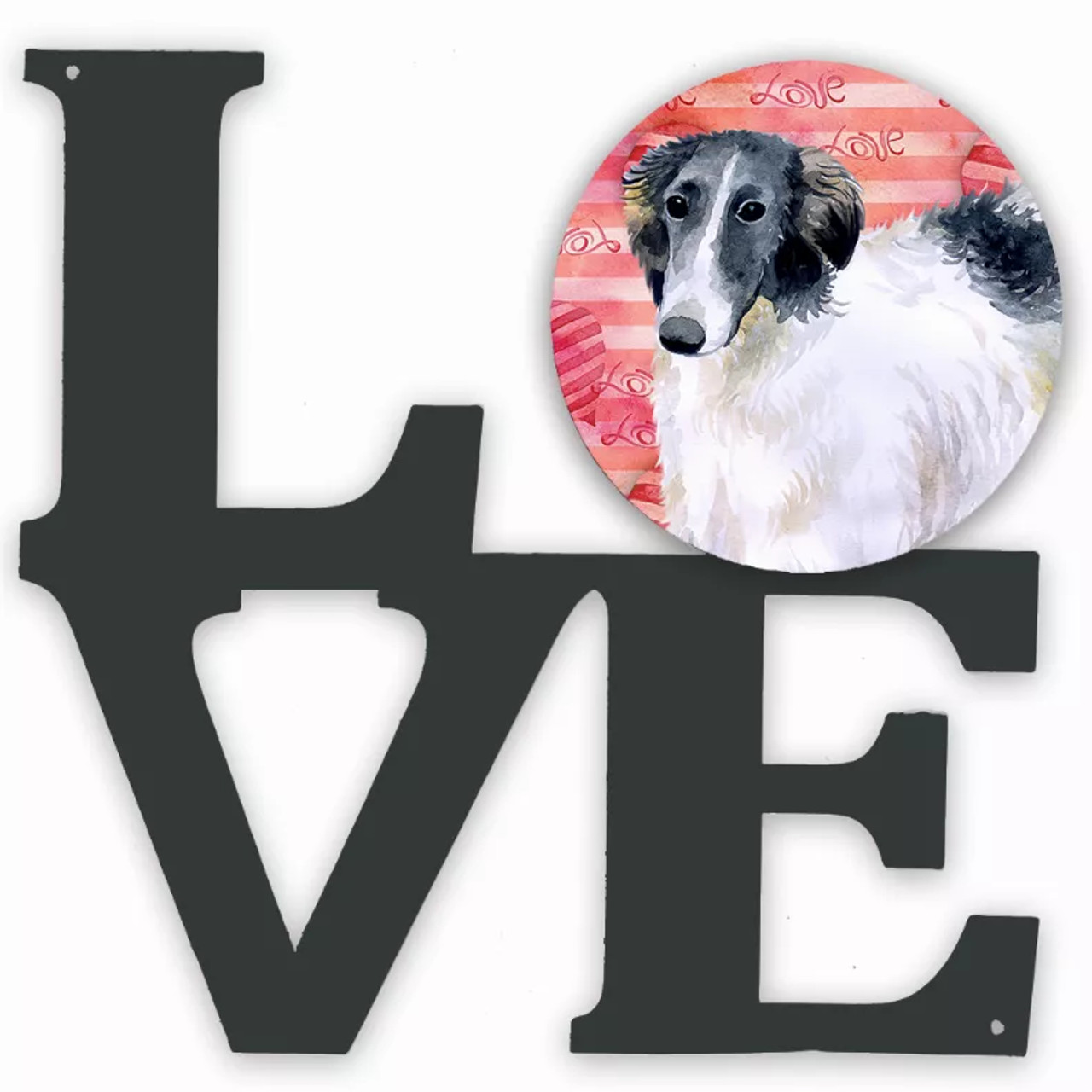 Dog Love & Hearts Metal Wall Artwork - S000213B001695P012496V000