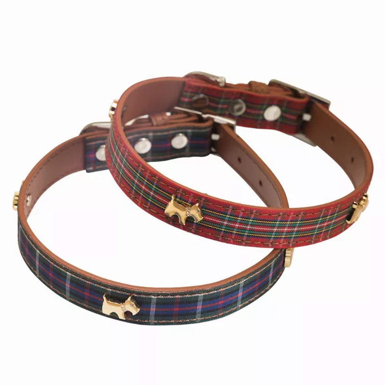 Highland Tartan Dog Collar (Red, Blue) - S001238B001861P000007V002