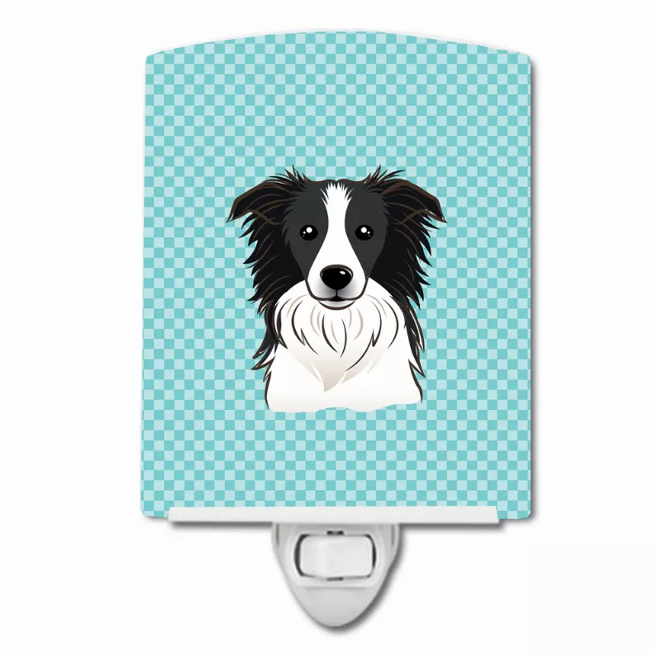 Checkerboard Design with Dog Ceramic Night Light - S000213B001695P098883V000