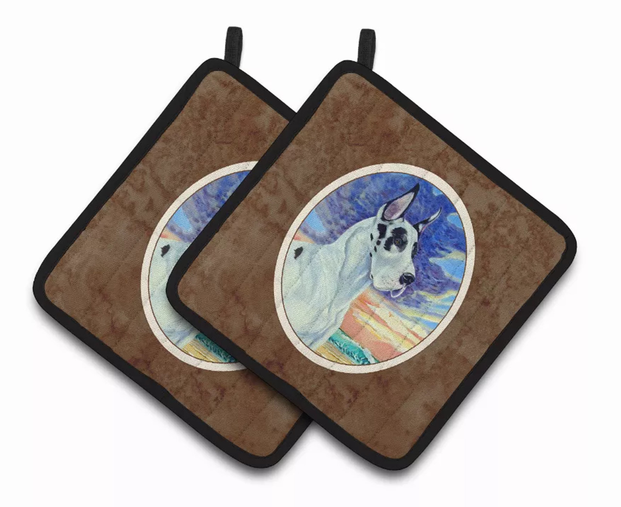 Dog Artwork Pair of Pot Holders - S000213B001695P069331V008