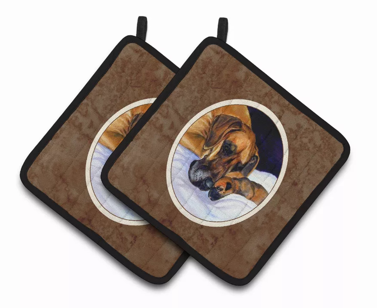 Dog Artwork Pair of Pot Holders - S000213B001695P069331V009