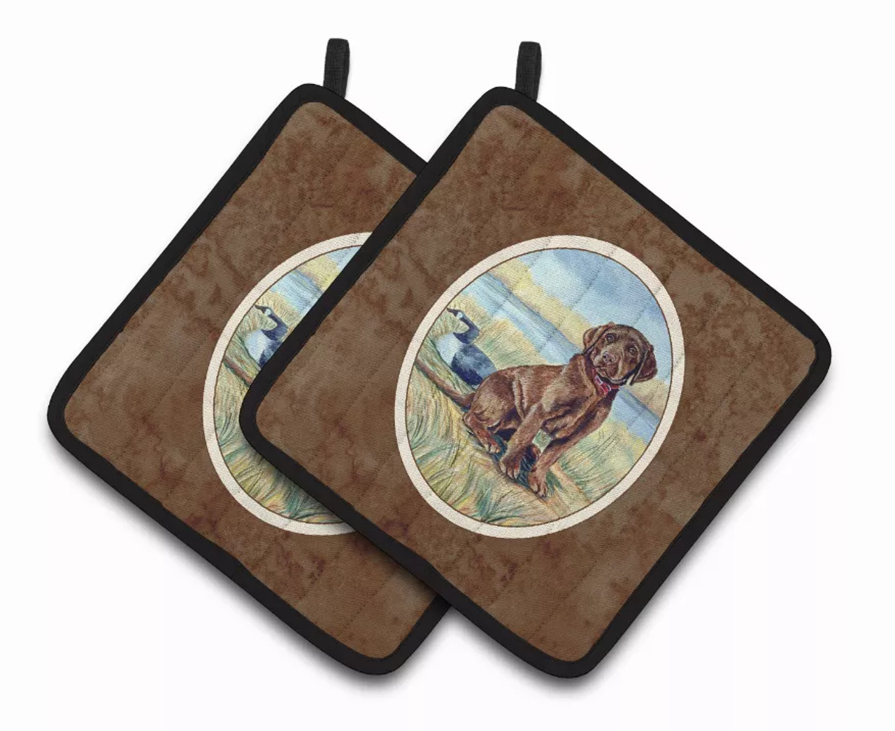 Dog Artwork Pair of Pot Holders - S000213B001695P069331V006