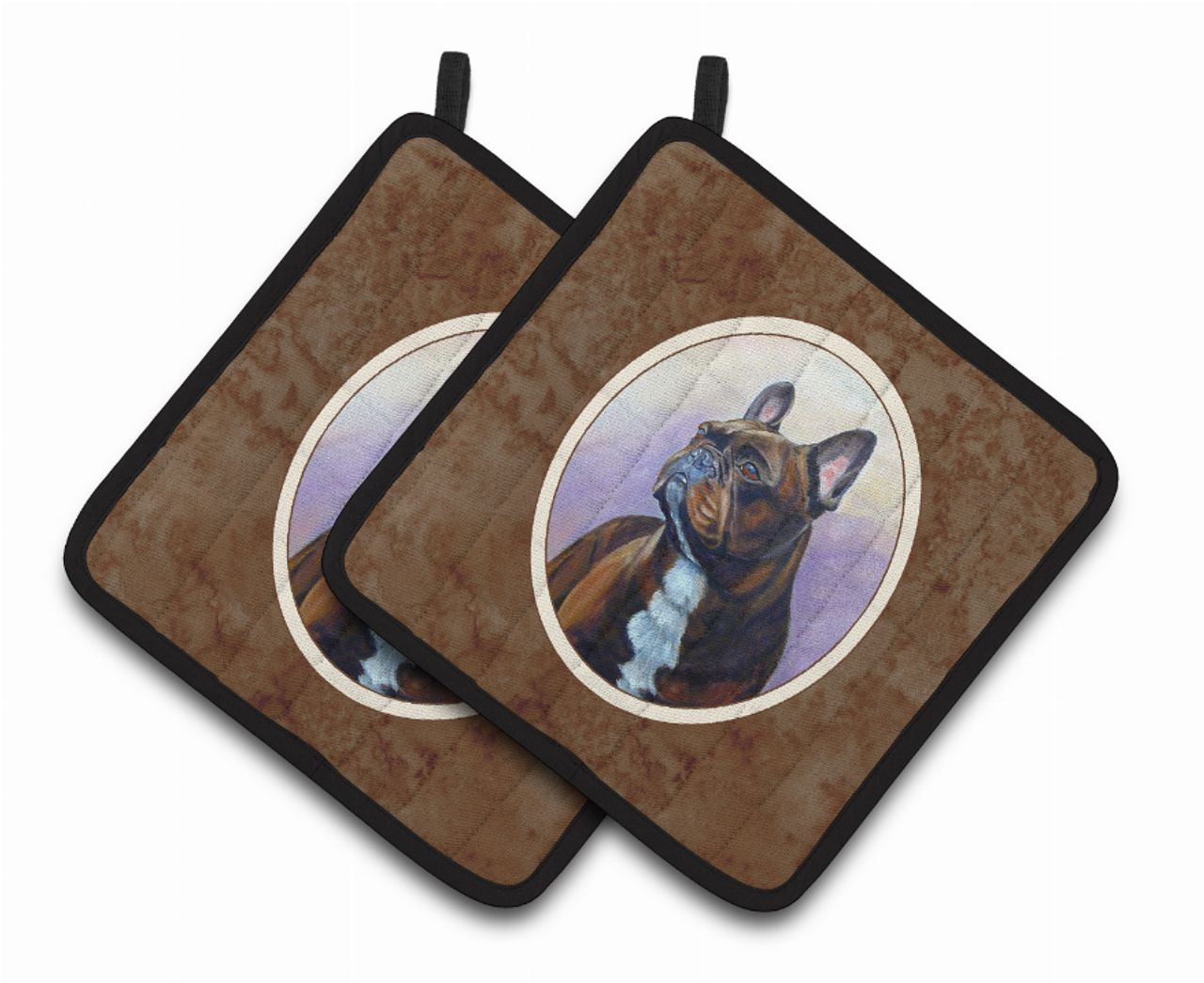 Dog Artwork Pair of Pot Holders - 7117PTHD