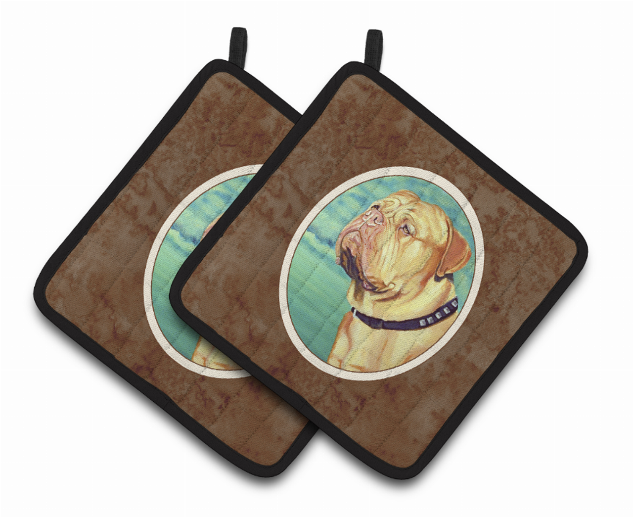 Dog Artwork Pair of Pot Holders - 7024PTHD