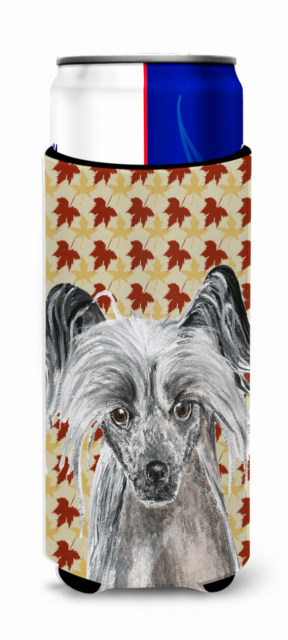 Fall Leaves Design with Dog Ultra Hugger for slim cans - SC9550MUK