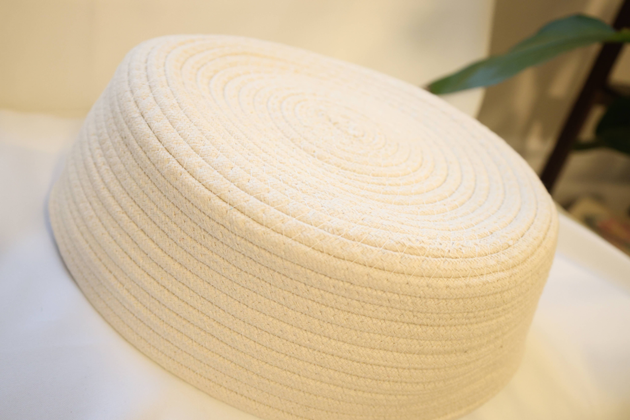 Handmade Sustainable Natural White Cotton Rope Basket