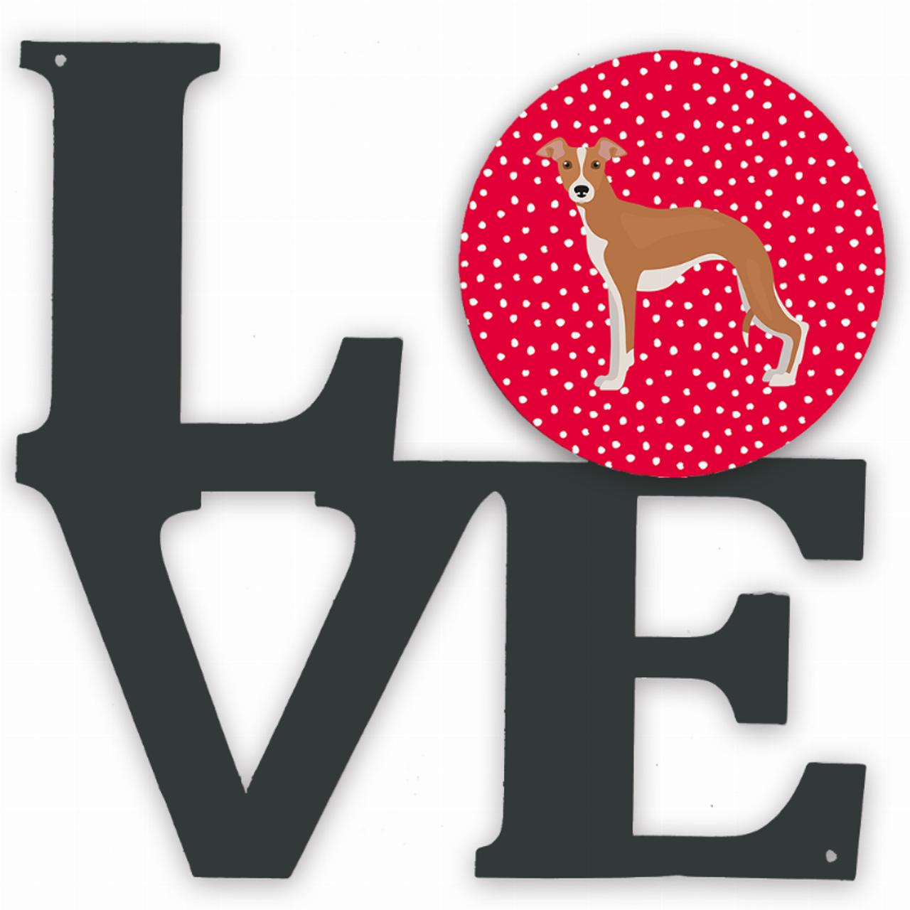 Dog Metal Wall Artwork LOVE - S000213B001695P013455V000