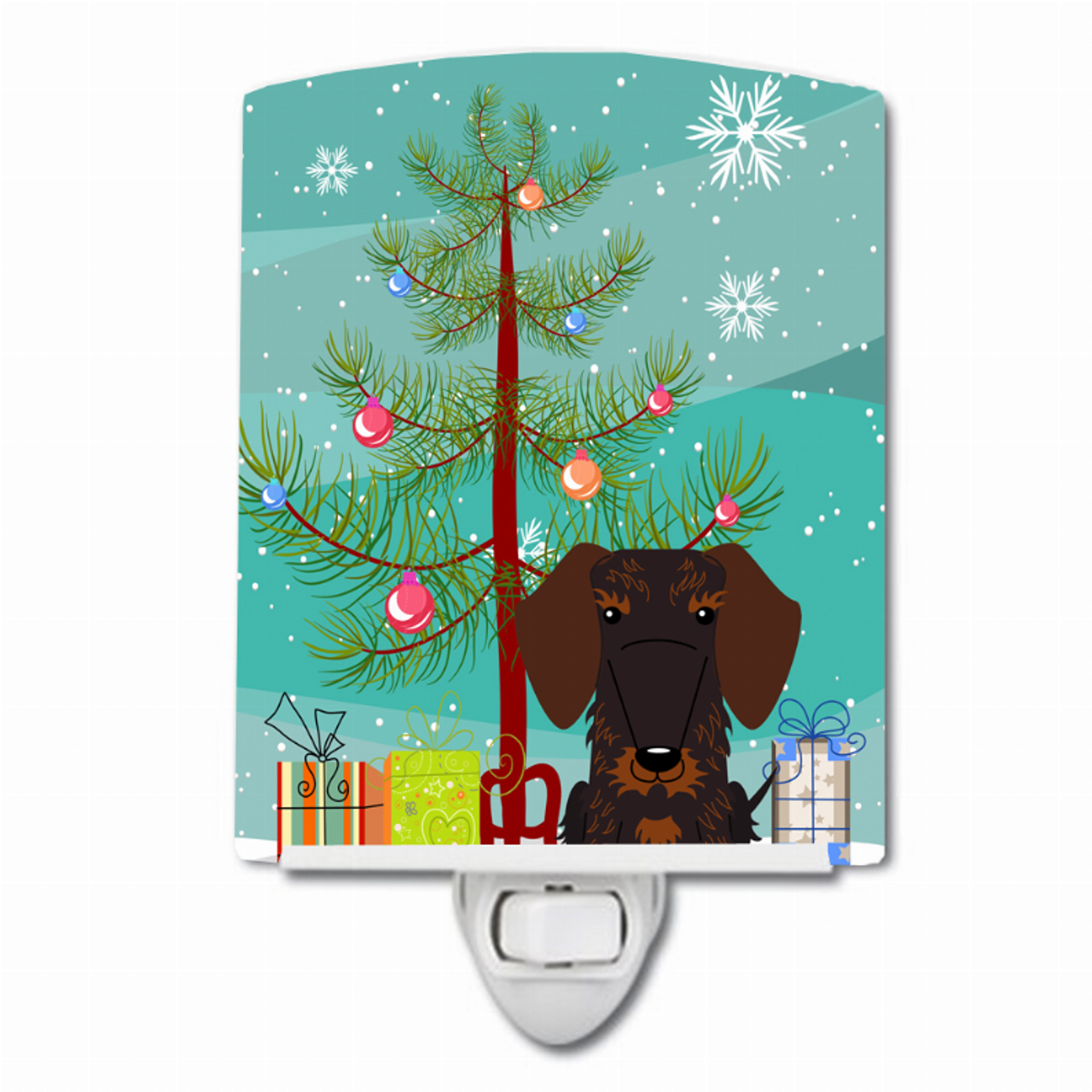 Christmas Tree and Dog Ceramic Night Light - BB4254CNL