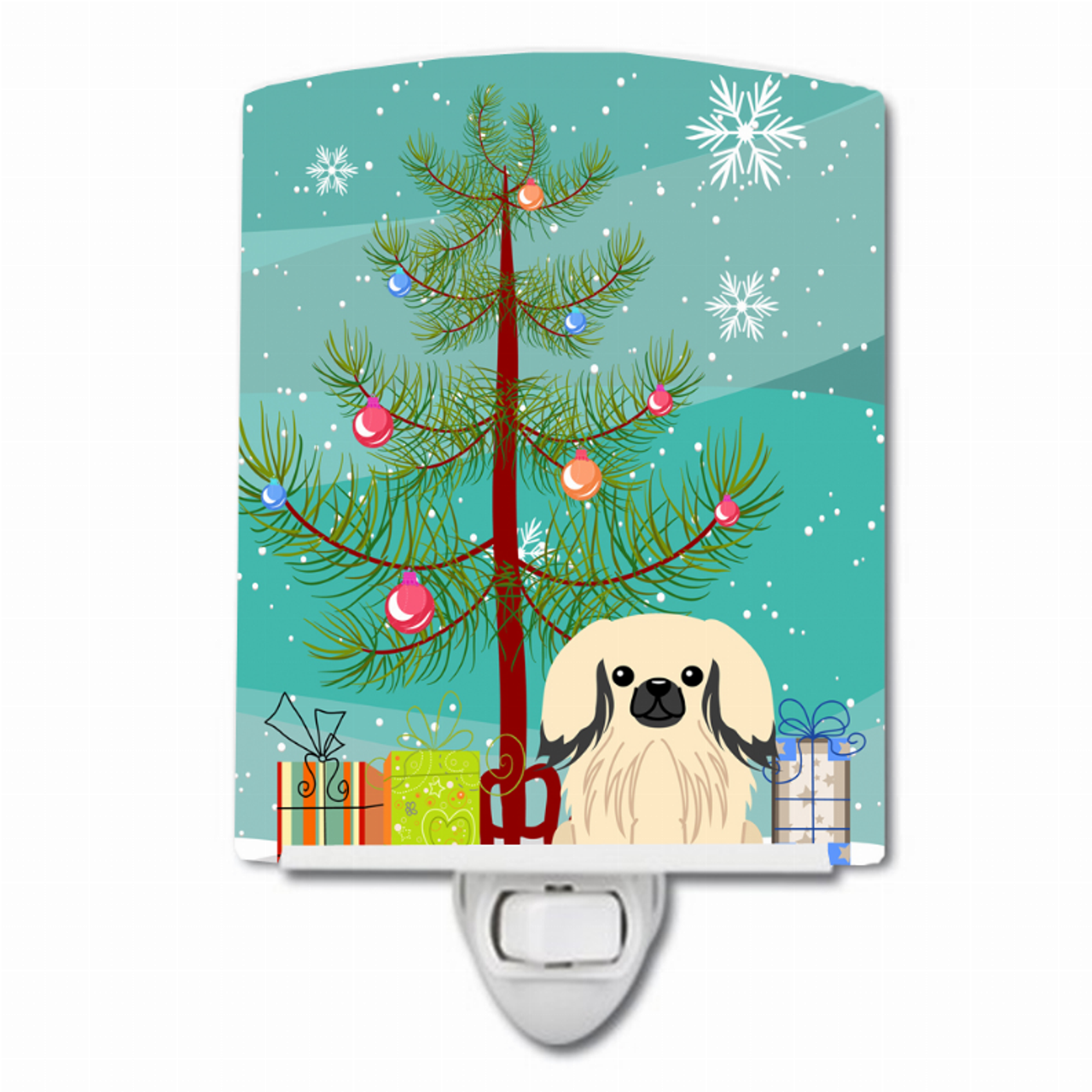 Christmas Tree and Dog Ceramic Night Light - BB4231CNL
