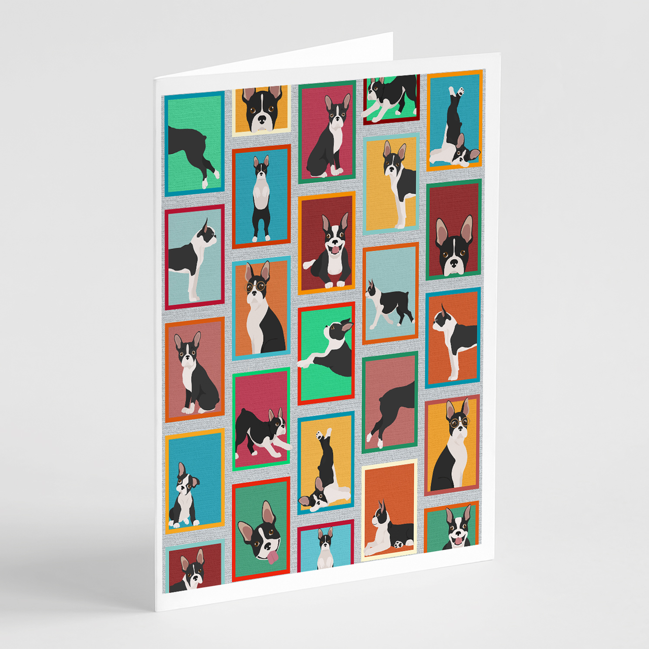 Lots of Boston Terrier Greeting Cards Pack of 8