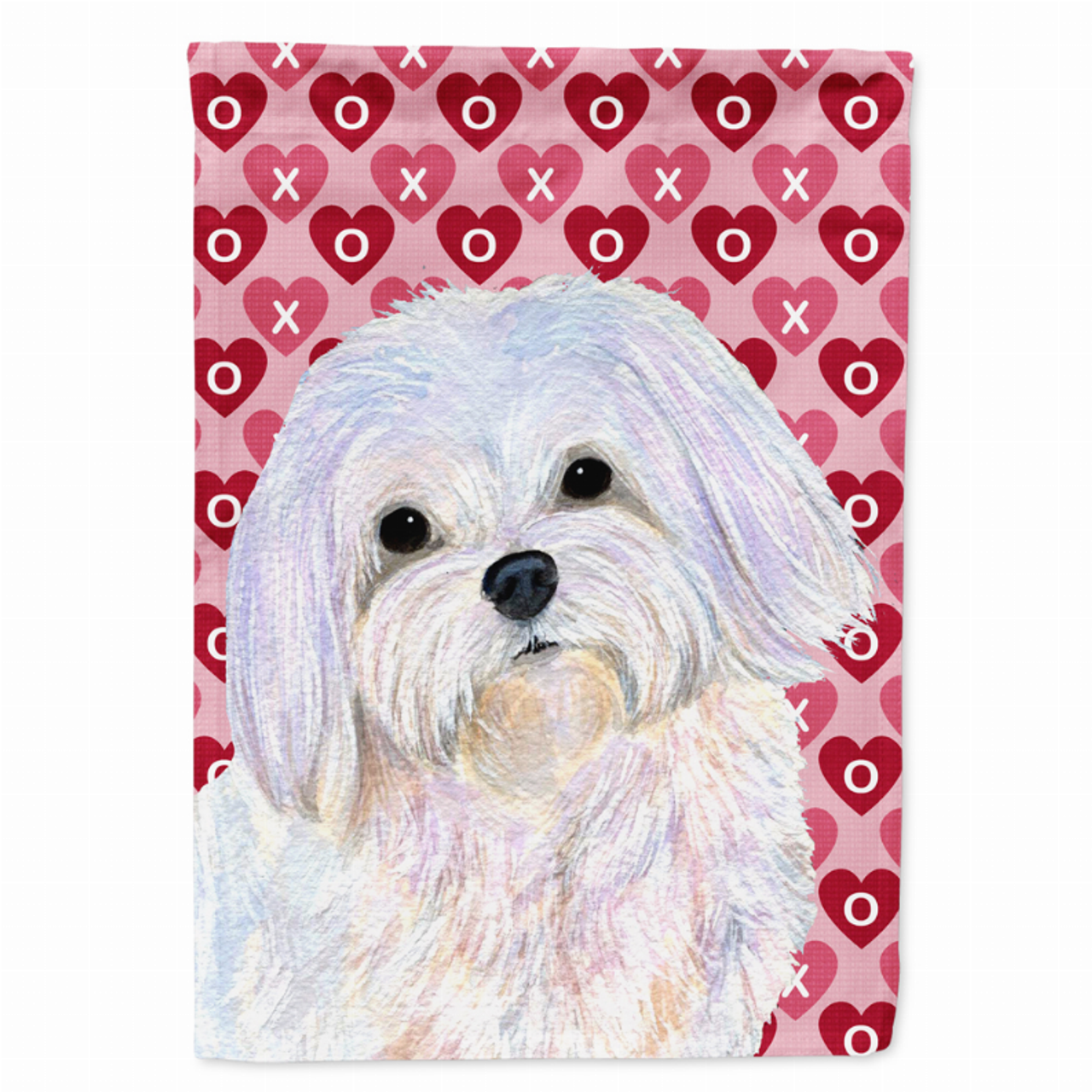 Hearts Love and Valentine's Day Dog Portrait Flag Garden Size - SS4482GF