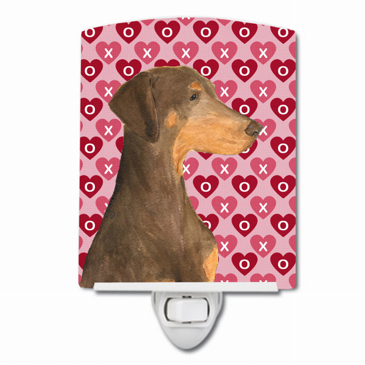 Hearts Love and Valentine's Day Dog Art Ceramic Night Light - SS4479CNL