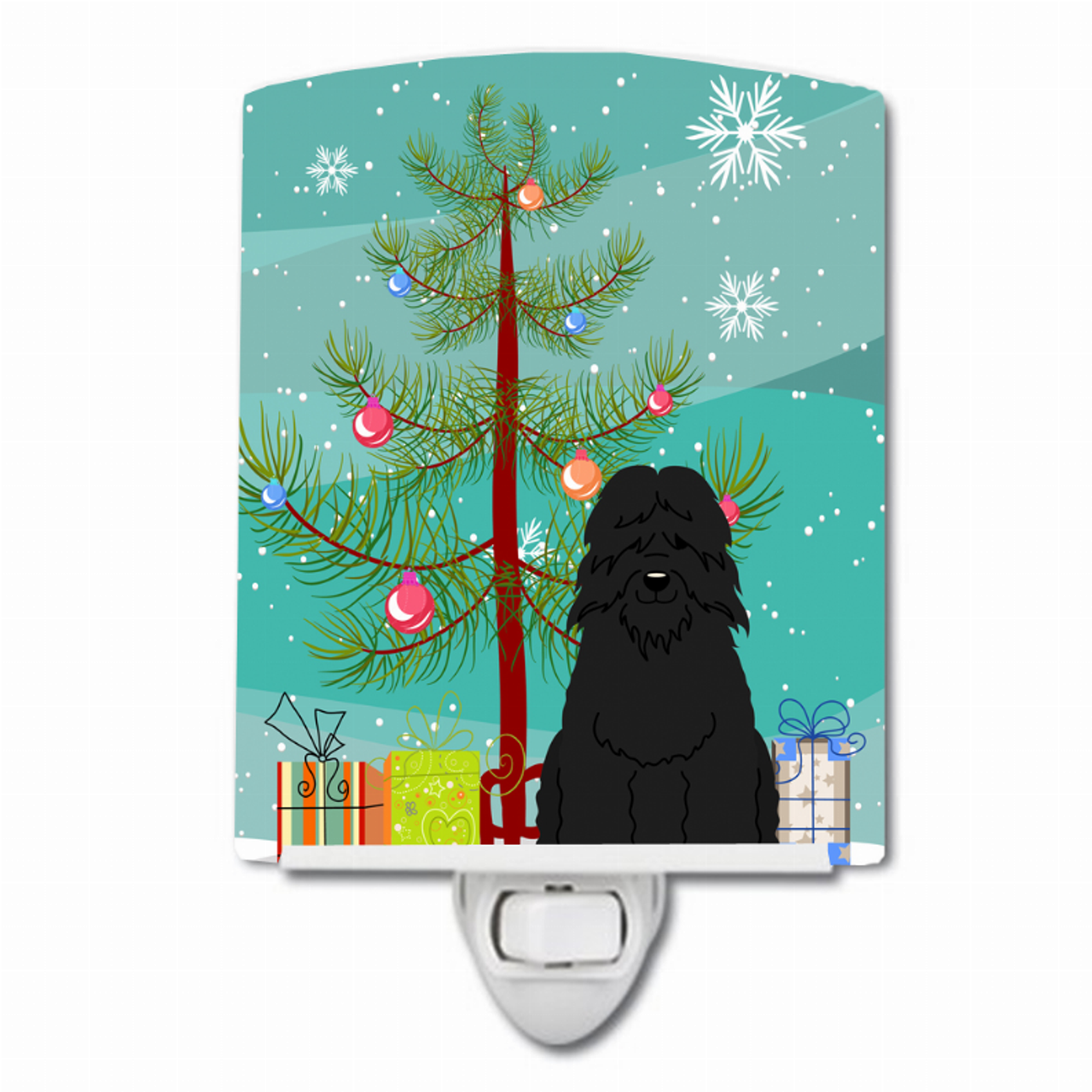 Christmas Tree and Dog Ceramic Night Light - BB4199CNL