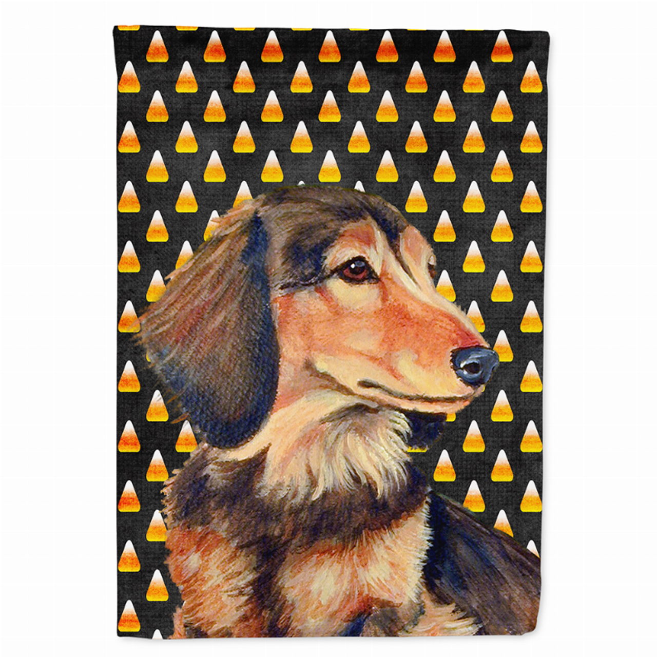Candy Corn Halloween Dog Portrait Flag Garden Size - LH9041GF