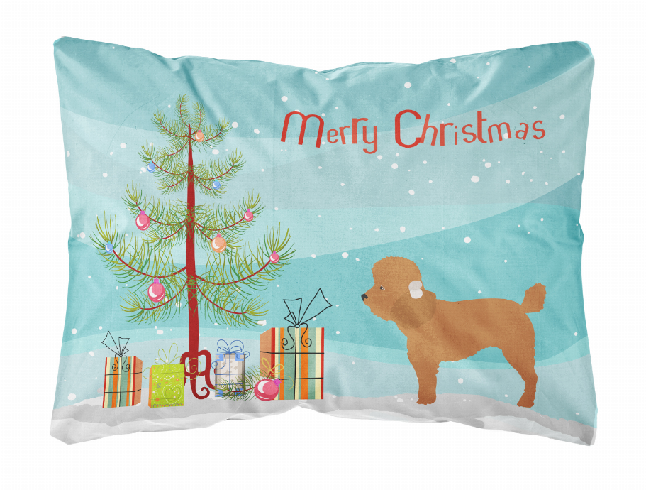 Christmas Tree Dog Art Canvas Fabric Decorative Pillow Style 2 - BB8478PW1216